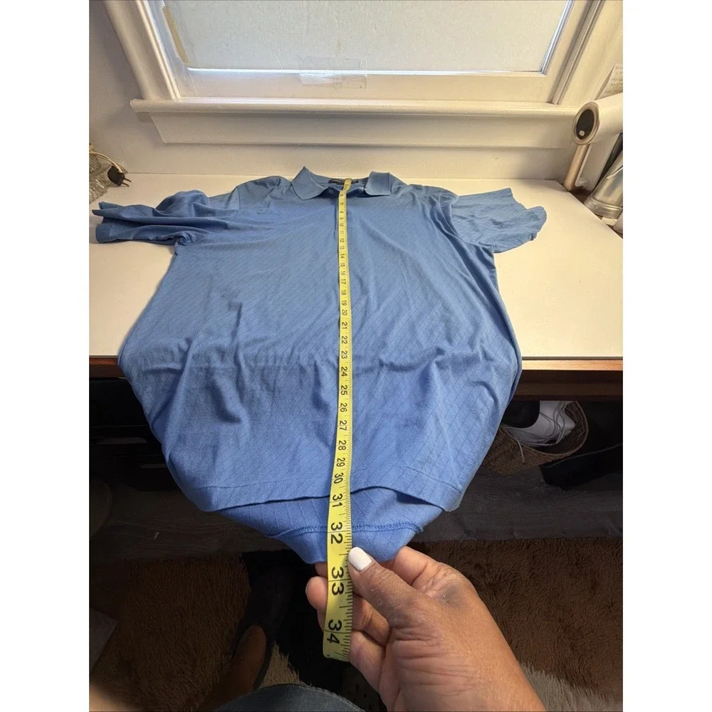 Polo Golf Ralph Lauren Performance Polo Shirt Men L Blue Cotton Outdoors.